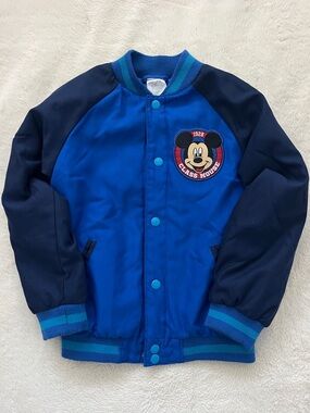 Disney Blue and Navy Mickey Mouse Varsity Jacket